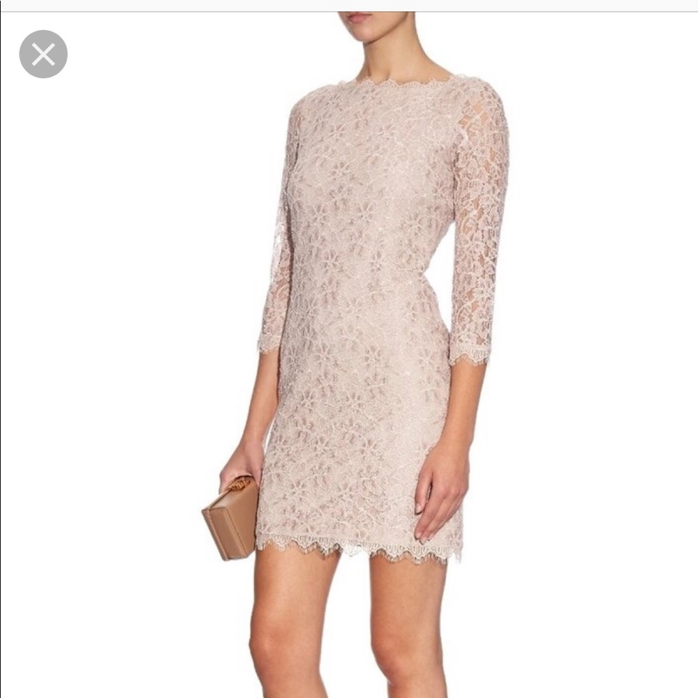 Diane Von Furstenberg Zarita Lace Zipper Dress